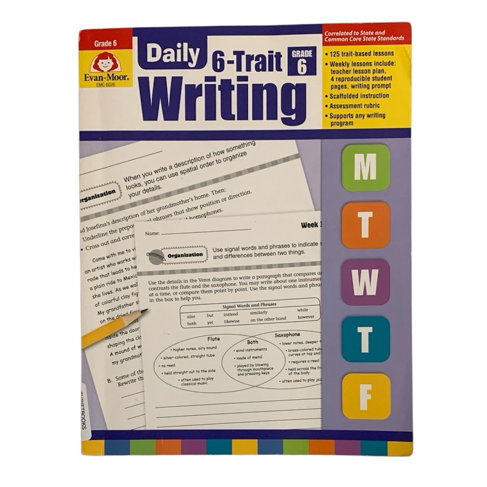 Daily 6-Trait Writiing Homeschool Workbook New Unused Teacher School Home School